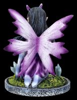 Elfen Figur klein lila - Kristana mit Kristallen