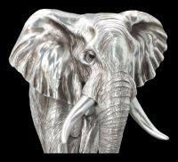 Wandrelief - Elefant silber