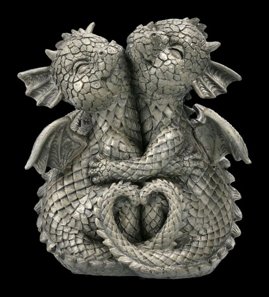 Gartenfigur Drachen Liebespaar - Loving Dragons