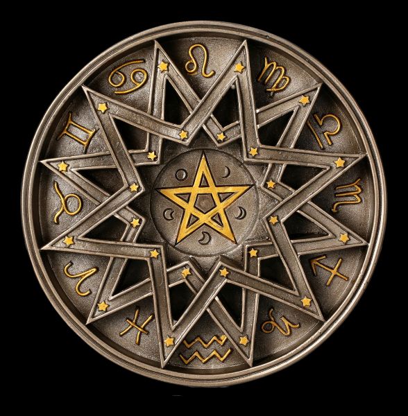 Teelichthalter - Sternzeichen mit Pentagramm
