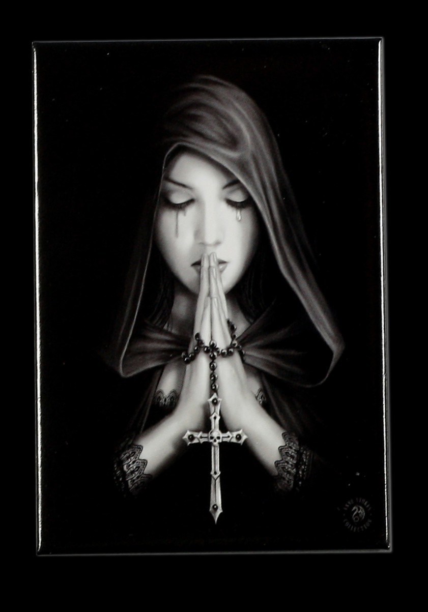 Gothic Prayer Magnet by Anne Stokes