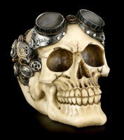 Skull with Gear Wheels - Steampunk Goggles