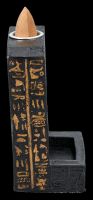Rückfluss-Räucherhalter - Bastet Hieroglyphen