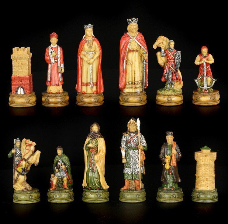 Schachfiguren Set - Ritter gegen Araber