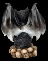 Vampire Cat Figurine on Skulls - Count Catula