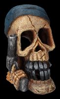 Aquarium Figurine - Skull Pirate with Pistol