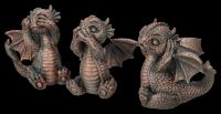 Dragon Figurines bronze coloured - No Evil