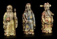 Three wise Monks Figurines - Fu Lo Shou