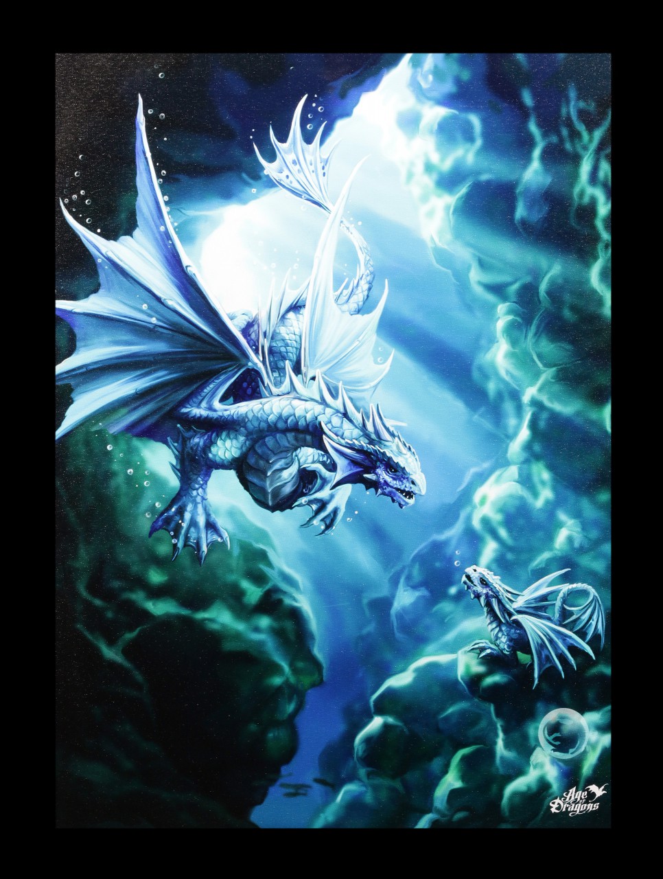 Anne Stokes Age of Dragons Wall Plaque Fantasy Wall Art Canvas Dragon Picture 