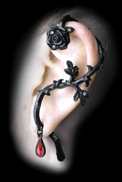 Rose of Passion - Alchemy Gothic Ohrring