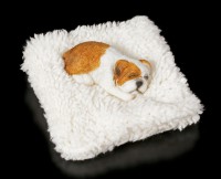 Small Dog Figurine asleep on Blanket