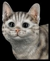 Cat Figurine - Grey Tabby Cat