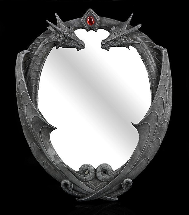 Dragon Wall Mirror with Gem
