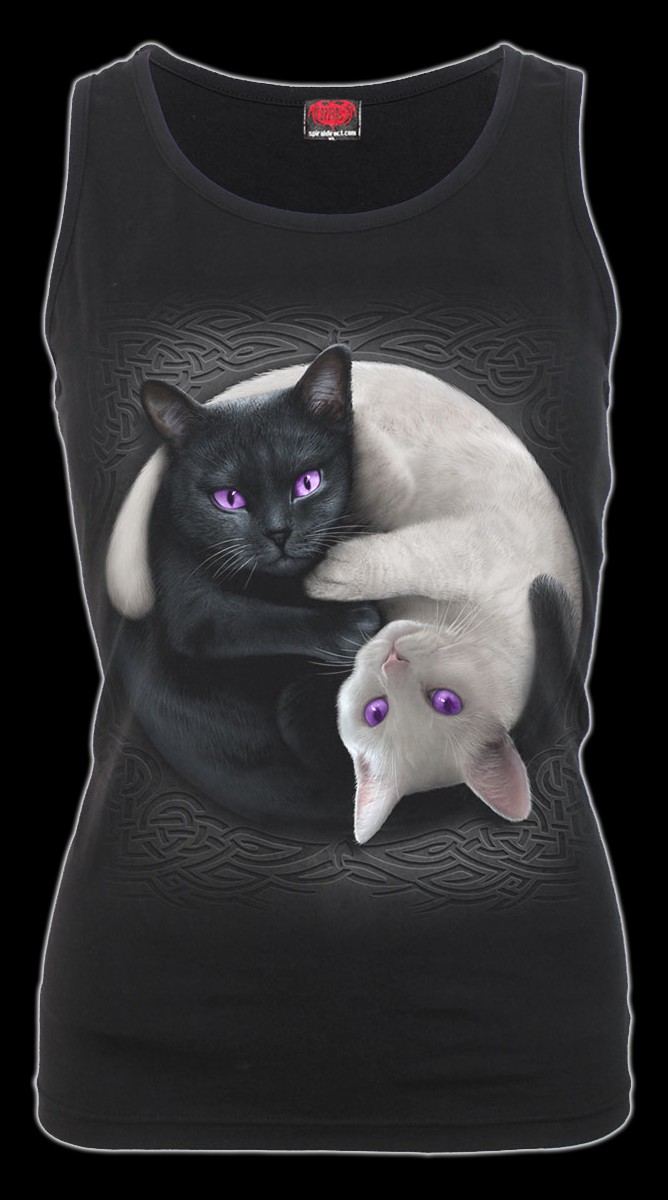 Damen Shirt mit Katzen - Yin Yang Cats