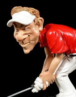 Golf Player Figurine with Bird on Club - Birdie