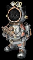 Katzen Figur im Steampunk Raumanzug - Cat-tack