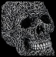 Skull Figurine - Silver Chains