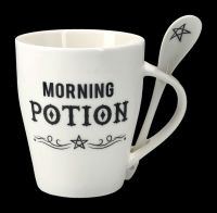 Kaffeetasse mit Löffel - Morning Potion