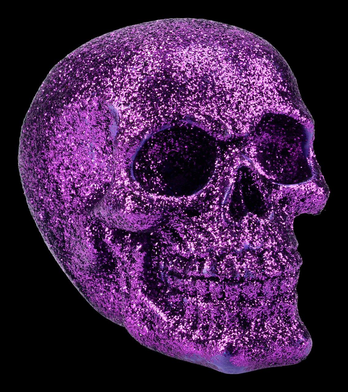 Skull - glitter purple