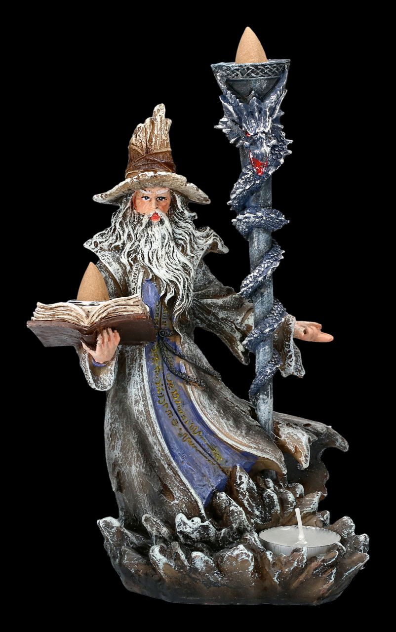 Backflow Incense Burner - Wizard Figurine
