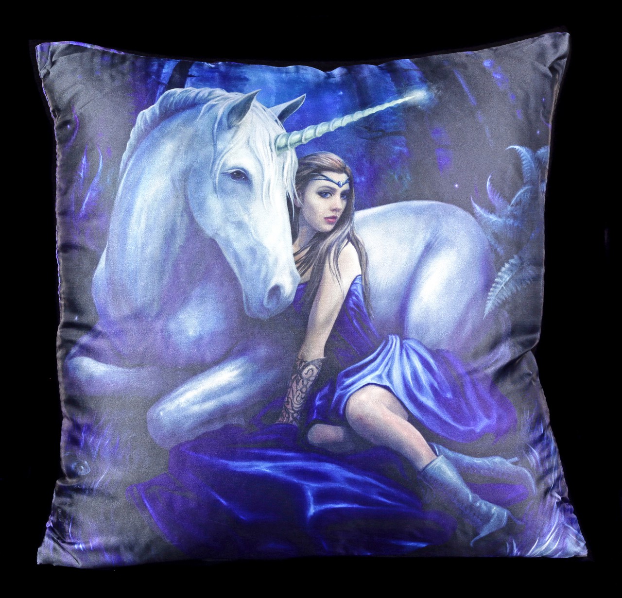Cushion Unicorn - Blue Moon by Anne Stokes