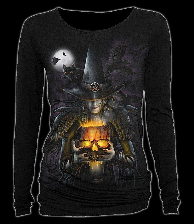 Langarmshirt Damen mit Hexe - Witching Hour