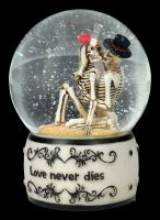 Schneekugel Skelett Liebespaar - Love Never Dies
