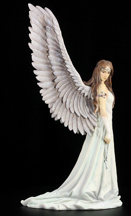 Spirit Guide - Large White Angel with Key - limited