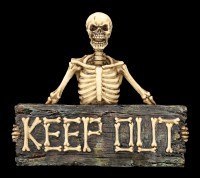 Türschild Skelett - Keep Out