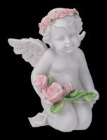 Angel Figurines Set of 2 - Cherubs with Roses
