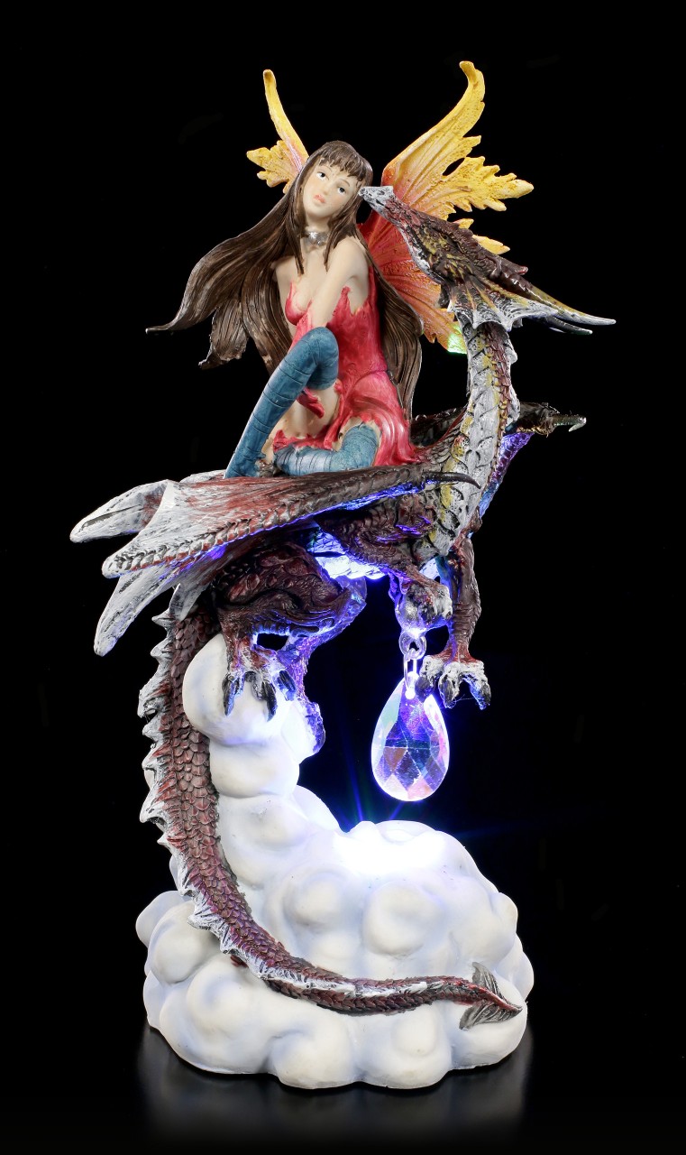 Elfen Figur mit Drache LED - Fierce Companion