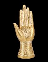 Hamsa Hand goldfarben 26 cm