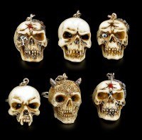 Skull Key Hanger - Set of 6