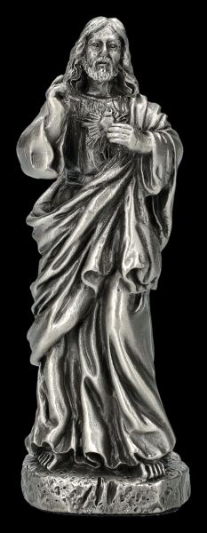 Saint Figurine Pewter - Sacred Heart of Jesus