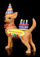 Lustige Hunde Figur - Happy Birthday Chihuahua