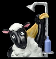 Lustige Schaf Figur beim Duschen