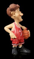 Funny Sports Figurine - Basketballer in red Jersey