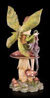 Elfen Figur - Dracolia mit Blätterflügeln und Drache