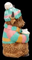 Highland Cow Winterfigur mit Kakao
