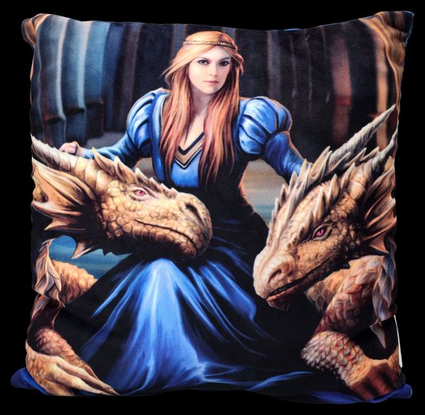 Dragon Cushion - Fierce Loyalty by Anne Stokes