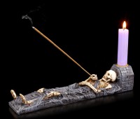 Skeleton Incense Burner with Candlestick