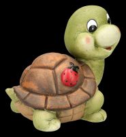 Niedliche Schildkrötenfigur mit Marienkäfer - klein