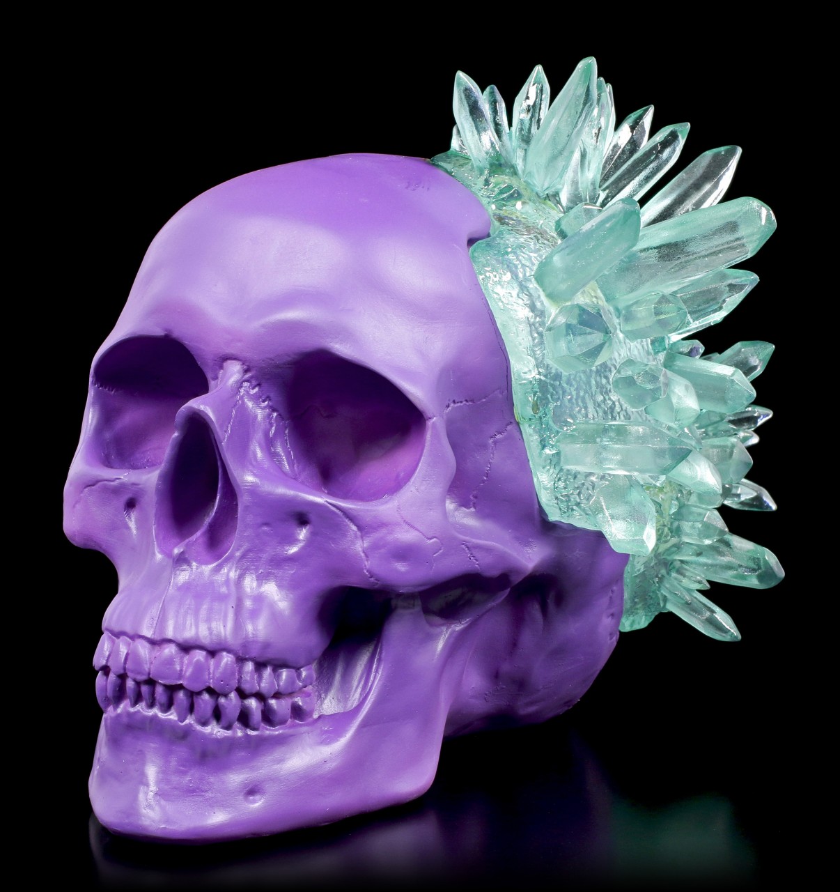 Totenkopf - Crystal Skull - smaragdfarben