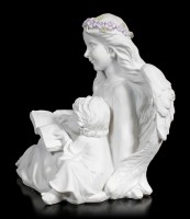 Engel Figur mit Kind und Buch