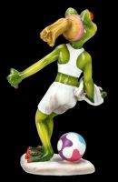 Lustige Frosch Figur - Fußballerin