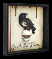 Wall Decoration - Poe's Raven with Skull