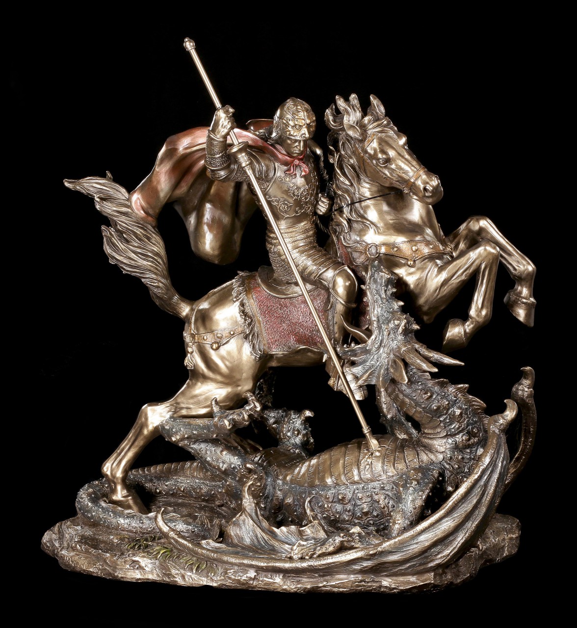 Heiliger Georg Statue tötet den Drachen XXL