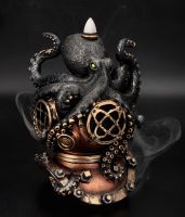 Backflow Incense Burner - Octopus on Diving Helmet