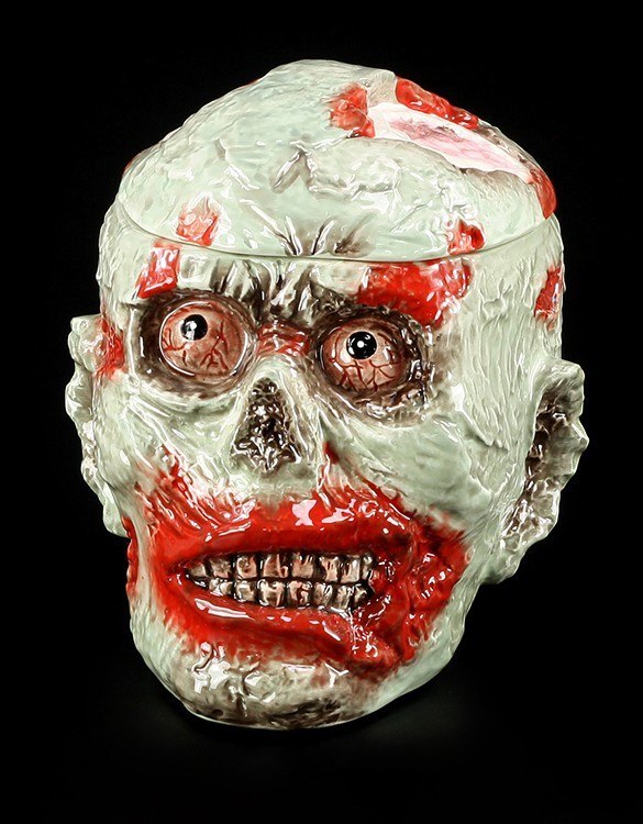 Große Zombie Keksdose aus Keramik
