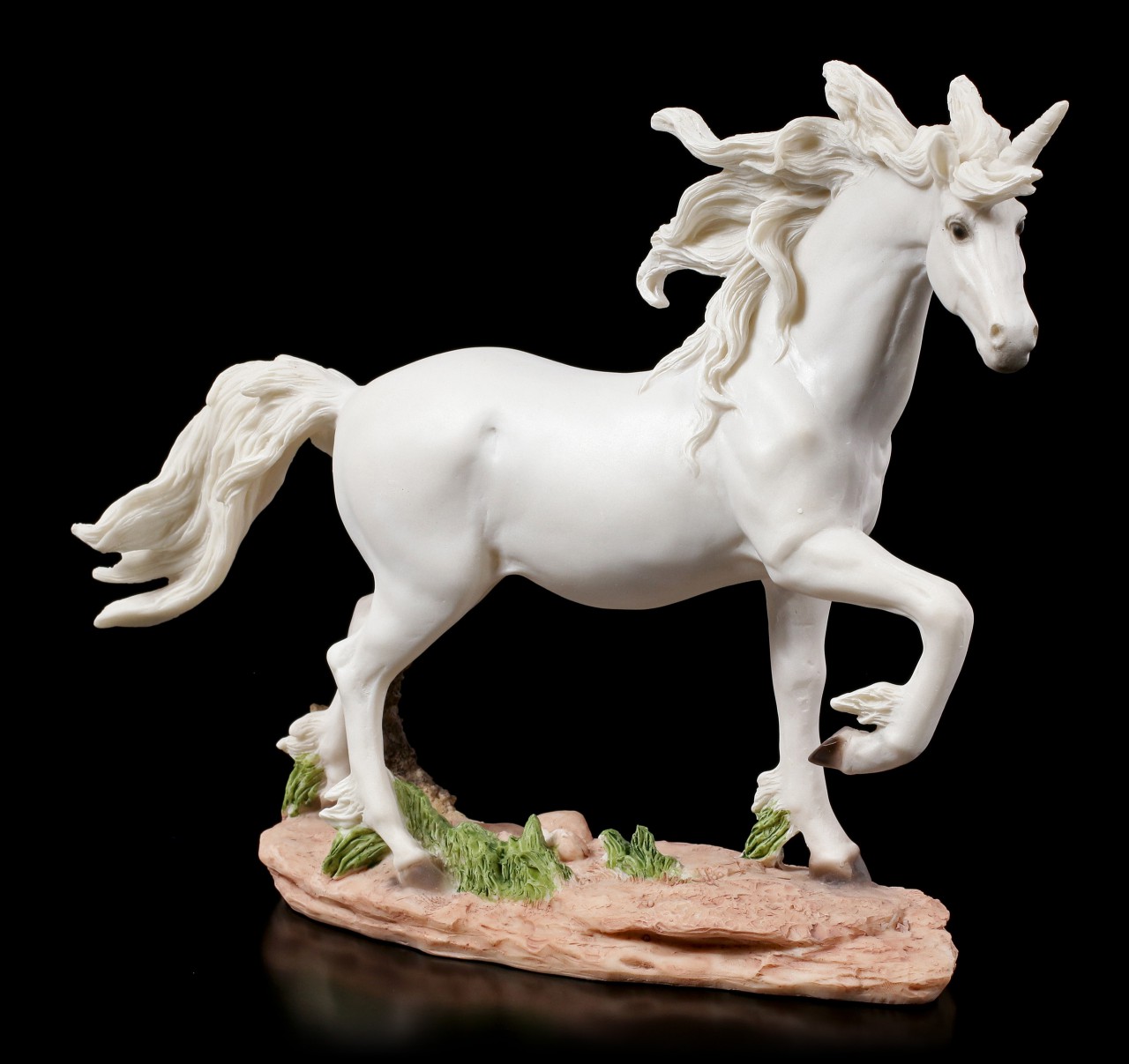 White Unicorn Figurine Trotting